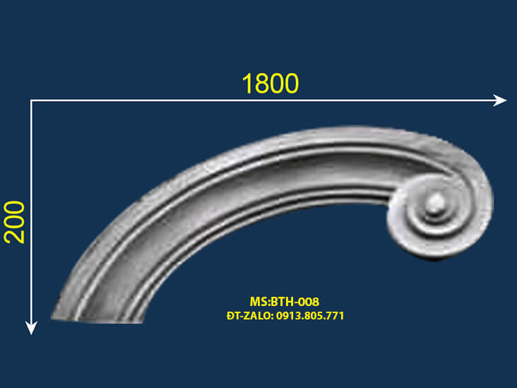 Phù điêu xi măng đúc sẵn toàn quốc là giải pháp trang trí mặt tiền tân cổ điển BTH008